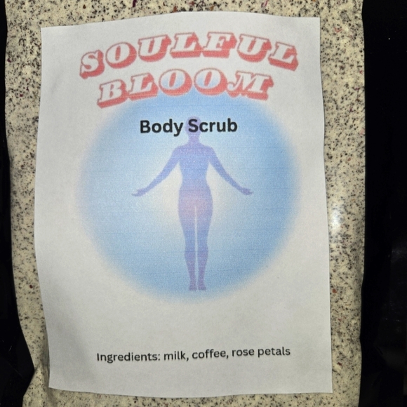 Soulful Bloom Body Scrub Over 1/2lb! Moisturize, Exfoliate, Promote Skin Health - Picture 1 of 5
